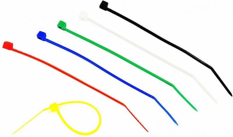 Multi Color Zip Ties Small Self Locking Nylon Ties Assorted 6 Colors (Green, Yellow, Black, White, Blue, Red) 4 Inch for Crafts, Bulk 600 Pack Cable Tie