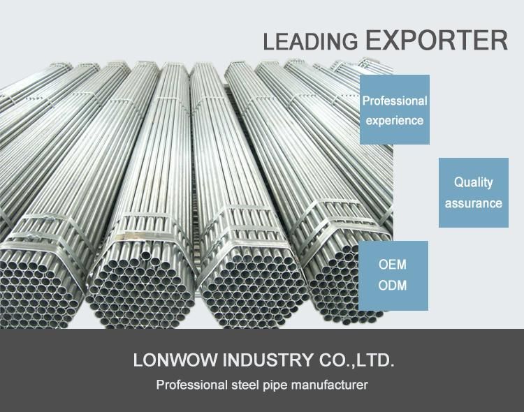 Round EMT Conduit Pipe Galvanized No Threaded Pipe