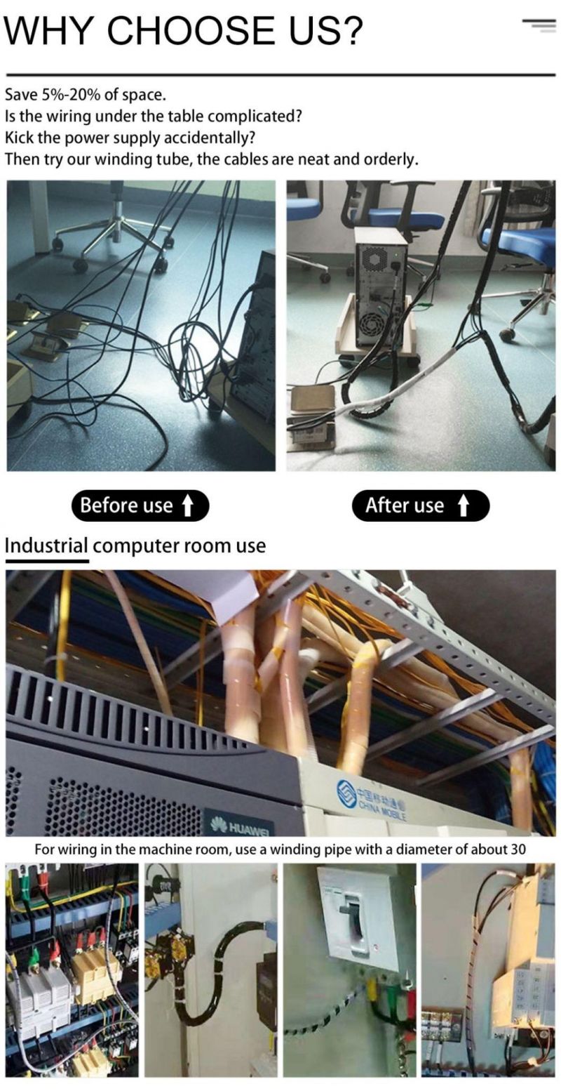 Hose Electronic Spiral Wire Wrap Winding Tube for Optical Cable