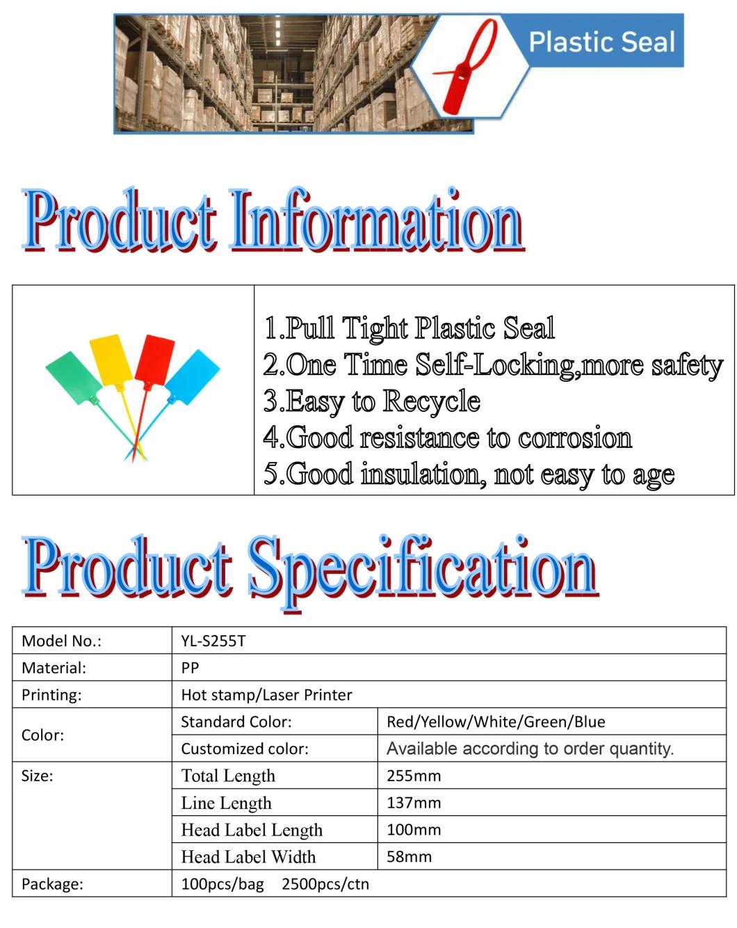 Big Tag Plastic Security Seals for Logisitc