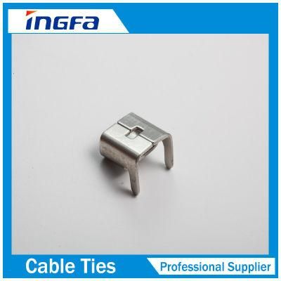 High Quality 304 316 Stainless Steel L Type Banding Clips for Heavy Duty