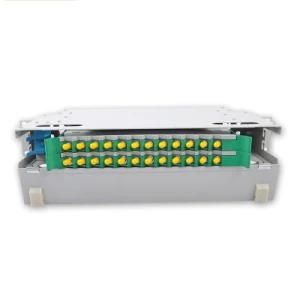 24 Core ODF 1u 19 Inch Rack Mount Optical Fiber Distribution Frame