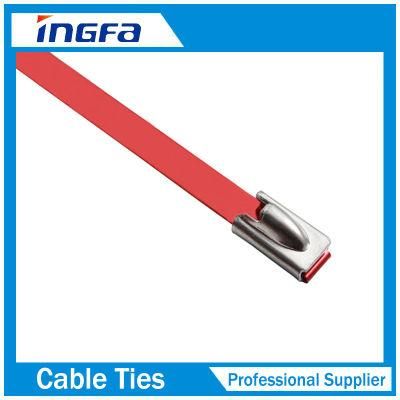 316L Stainless Steel Epoxy Full Coated Cable Ties-Ball Lock Type