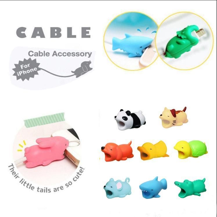 `1111new Cartoon Animal Cable Bite Cute Phone Charger Protector Soft Cord Accessories