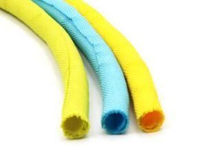 Self-Closing, Overlapping Edge Pet Monofilament and Multifilament Fibre Knitted Hose Mechanical Protector