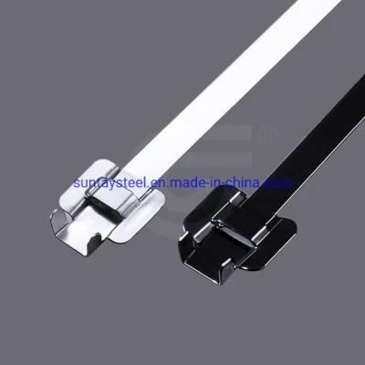 SS304 Ball Lock Steel Cable Tie for Cables Signs