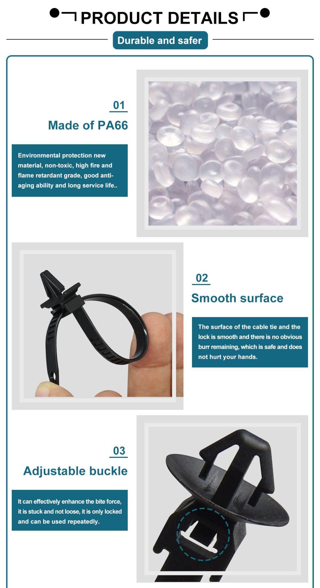5*200 Plastic Water Proof Push Mount Nylon Cable Tie