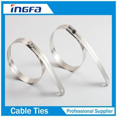 201 304 316 Stainless Steel Epoxy Coated Cable Ties-Ladder Single Barb Lock Type