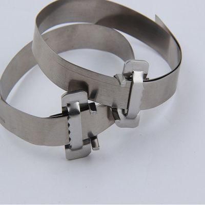 304 Ball Lock Type Stainless Steel Cable Tie Metal Tie Without Coated 4.6*250mm