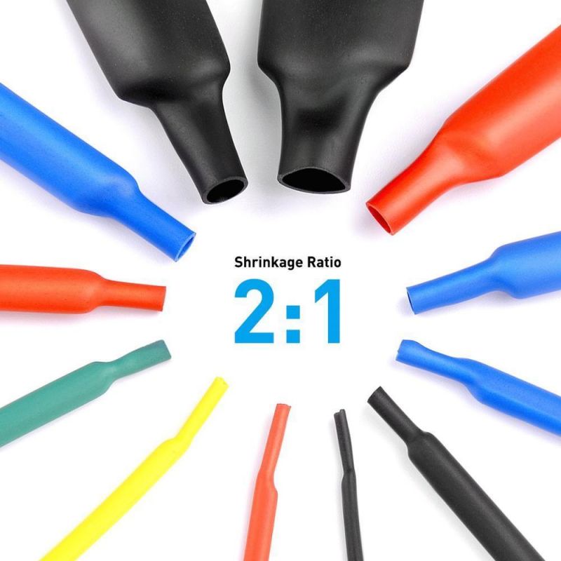 Colored Durable Electrical Waterproof Insulated Heat Shrink Tube with Glue
