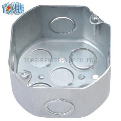 High Quality UL Listed Steel Galvanized 4 Octagon Electrical Box for Conduit with Ko. 1/2&quot; 3/4&quot;