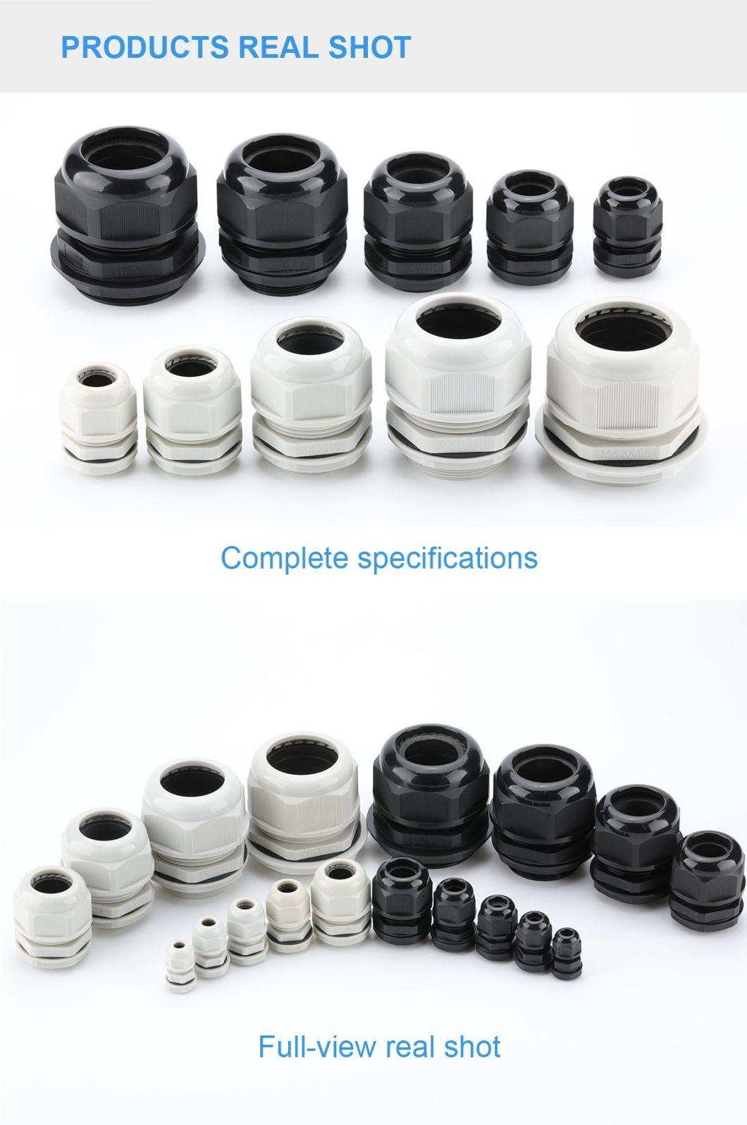 Cable Gland Waterproof IP68 Adjustable 3-16mm Pg19 Pg16 Pg13.5 Pg11 Pg9 Pg7 Connector Wire Joints Nylon Plastic Black Cable Glands