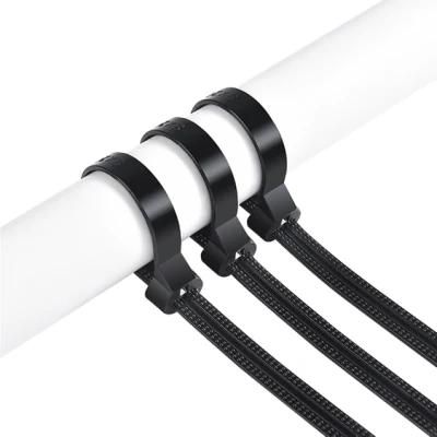 Wholesale 5*300 Plastic Nylon UL Wire Metal Inlay Cable Tie