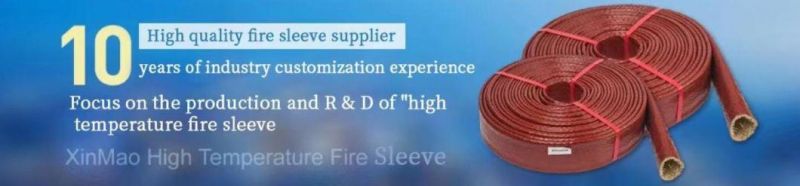 High Temperature Protection Silicone Coated Fiberglass Fire Sleeve for Cable