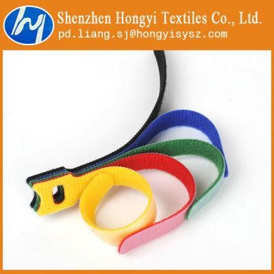 Customised Reusable Colored Hook &amp; Loop Cable Tie