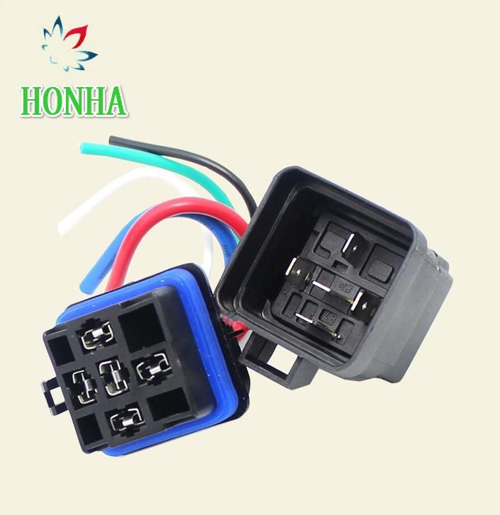 12V 40A 5 Pin Automobile Relay Socket Waterproof Wire Harness