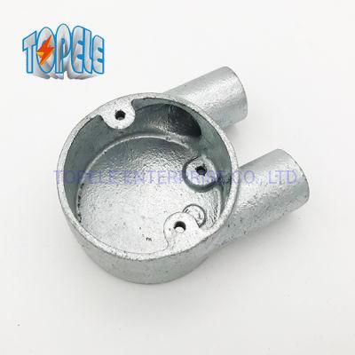 Malleable HDG Steel Junction Box Branch 2 Way Conduit Boxes Electrical Box