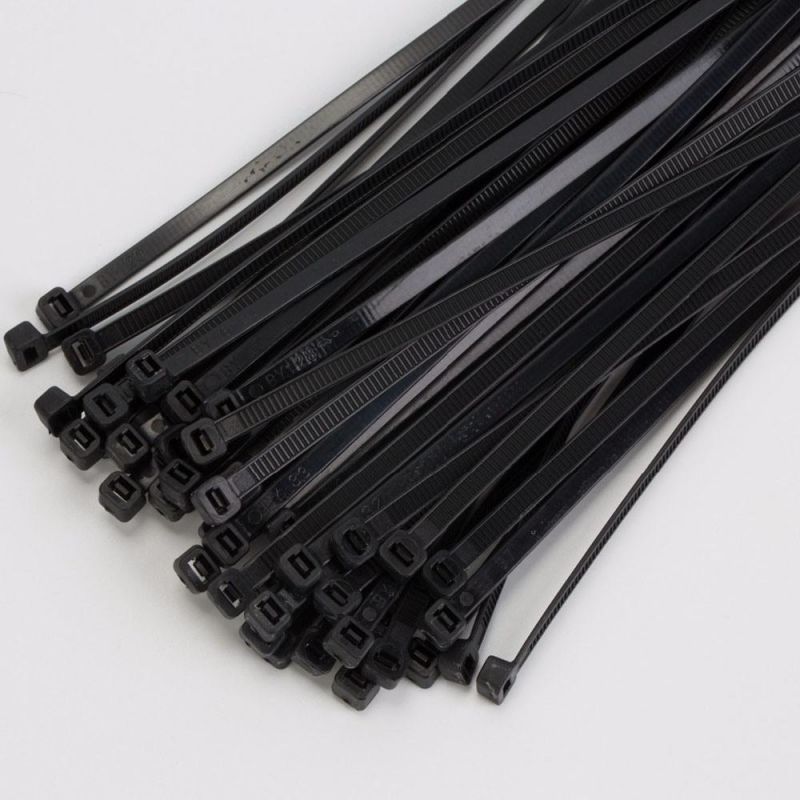 High Quantity Hook and Loop Cord Ties Fastening Black Nylon Cable Ties