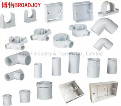 PVC Electrical Products Wiring Cable Trunking Duct &amp; PVC Electrical Conduit Pipe Accessories/ PVC Electric Pipe Conduit Fittings