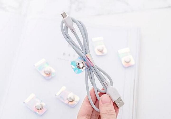 Creative Fashionable Laser Portable Earphone Cable Wrap