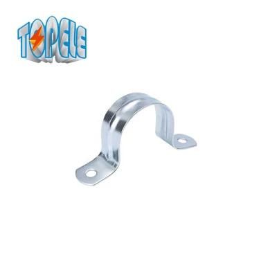Factory Price Zinc Plated Steel EMT Two Hole Conduit Strap