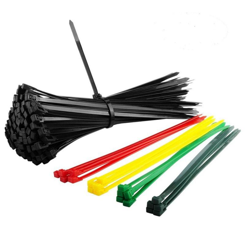 High Quantity Hook and Loop Cord Ties Fastening Black Nylon Cable Ties