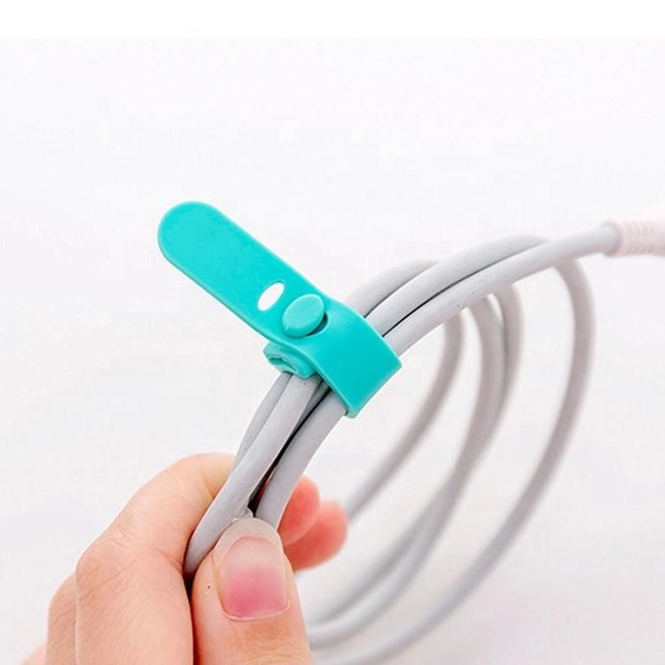 Rubber Manufacturer Adhesive Cord Keeper Cable Clamp Silicone Holder Wire Organizer Custom Design Soft Desktop USB Wire Clip Tie Cord Fixer