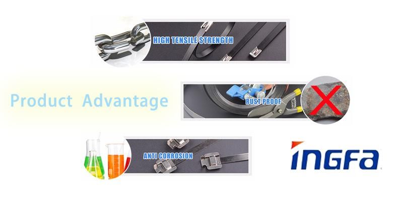 High Tensile Strength Stainless Steel Self Locking Cable Ties