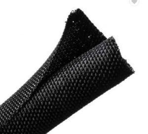 Self-Closing, Open Tubular Shape Pet or PA Filament Woven Ribbon Hose Protection Applied for Automobile
