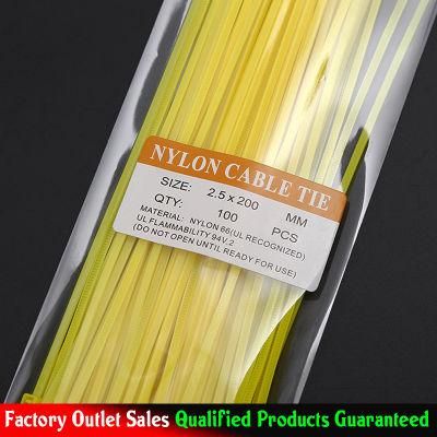 Yellow Color Nylon66 Cable Ties