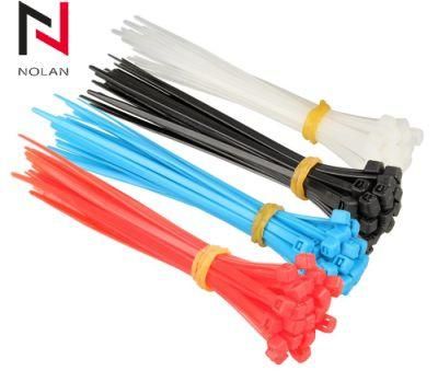 -40 Degree Nylon 66 Colored Plastic Zip Cable Ties Nylon Clamp 3.6 mm Width Plastic Zip Cable Tie