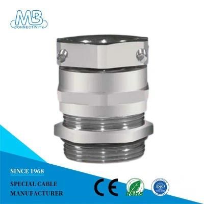IP68 Protection Power Cable Sealing Brass Nickel Plated Double-Locked Cable Gland