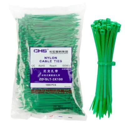 Green 4&quot; Cable Wire Zip Ties Chs Brand Self-Locking Nylon Cable Ties