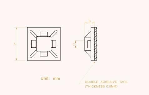 Good Quality Cable Tie Mounts Cable Tie Base Gptm-20