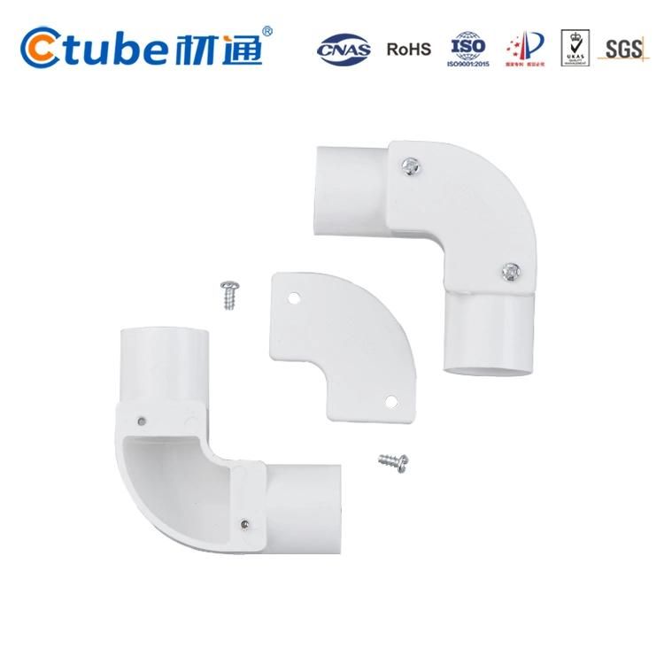 PVC Plastic Electrical Pipe Fittings Rigid Conduit T Bend Elbow