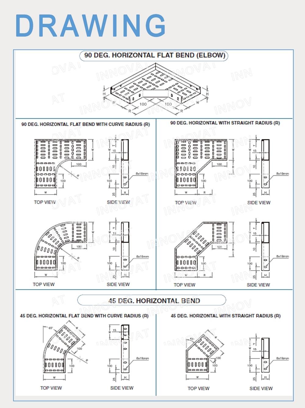 Hot Dipped Galvanized Steel Cable Tray and Perforated Cable Tray Supporting System