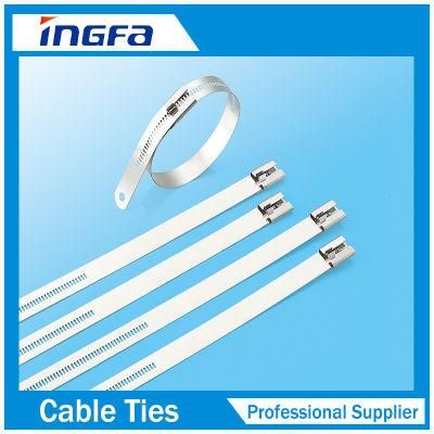 Self Locking Ladder Stainless Steel Cable Ties for Pipe Fitting