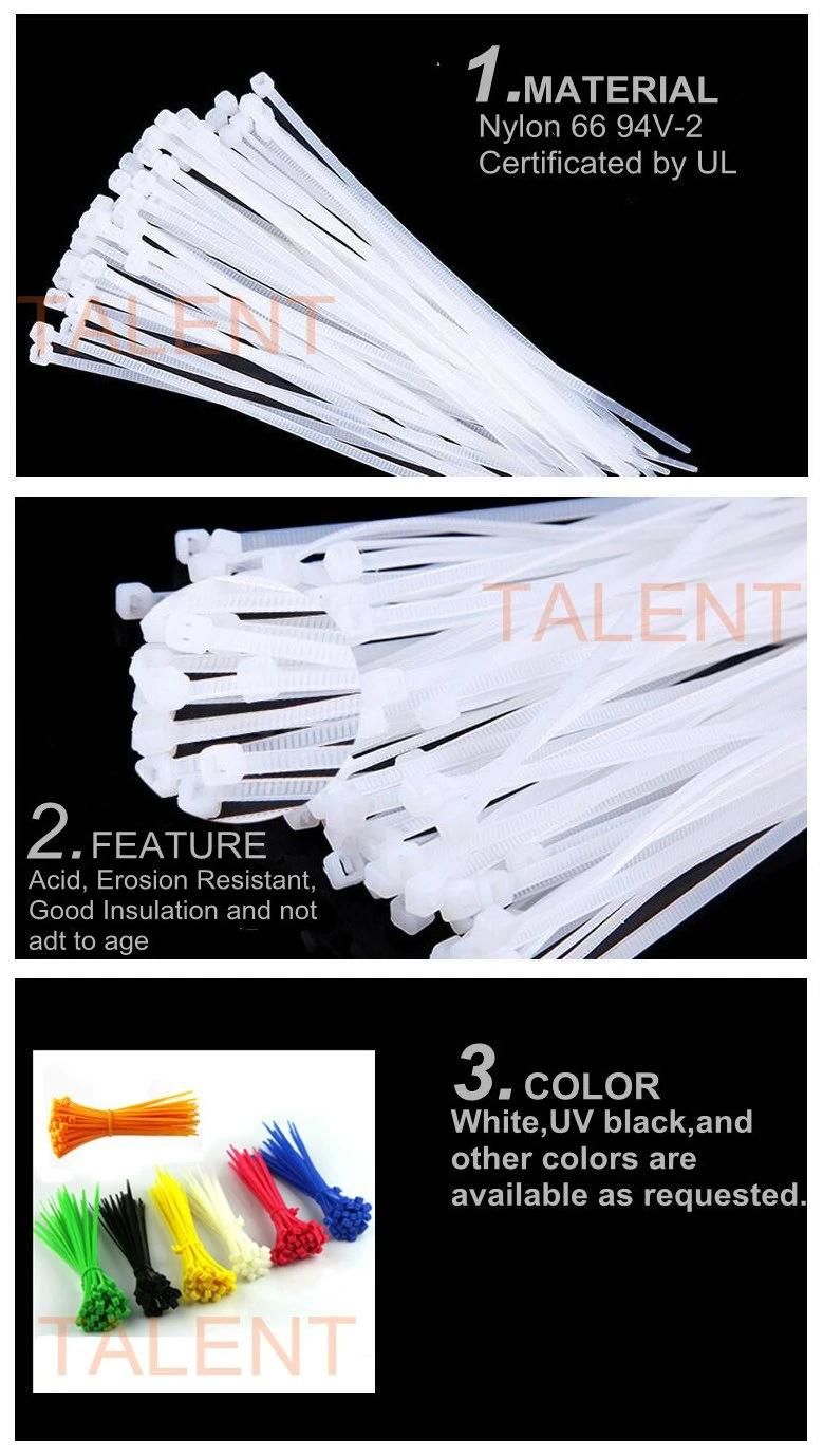 UV Resistant Self Locking Nylon Cable Tie Zip Cable Tie Plastic Strap Tie Wraps for Wire Management Wire Accessories