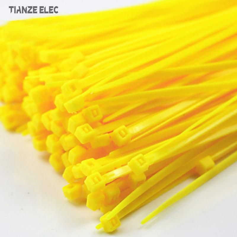 Yellow Color Self-Locking Nylon Cable Ties