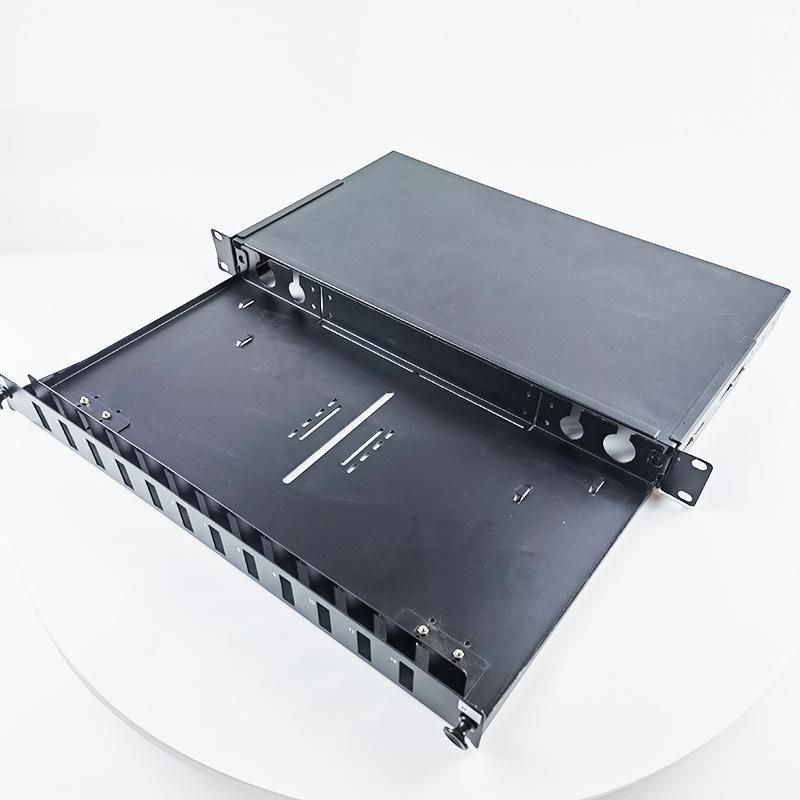 Abalone Stainless Patch Panel ODF Box Rack Mount 12-24 Core Sc FC LC ODF 12 24 Core Fiber Optic Patch Panel