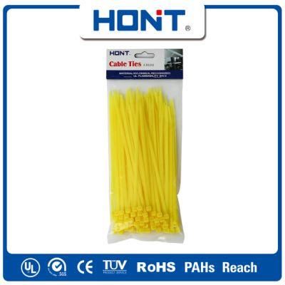 High Quality Nylon 66 Yellow 4.8*160mm Cable Zip with Ce