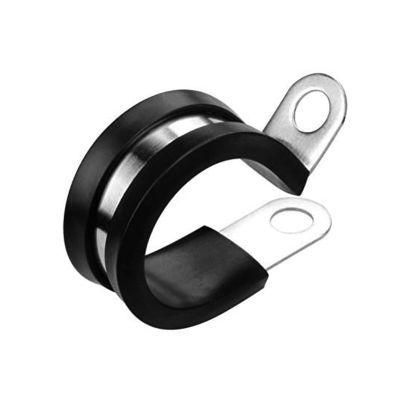 SS304 and Flexible EPDM Rubber Antivibration Cable Clamp
