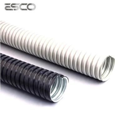 Grey/Black PVC Coated Flexible Pipe Made of Gi Carbon Steel Corrupted for Cable/Wire