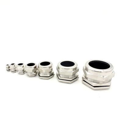 Factory Supply Brass Nickel Plated and Stainless Steel M12 Cable Gland Waterproof Metal Cable Gland