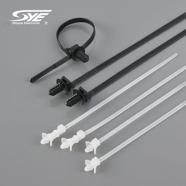 2022 Shiyun Nylon Cable Tie Car Use Push Mount Nylon Cable Tie PA66