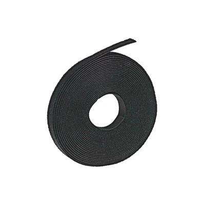 Black Reusable Hook and Loop Cable Tie Wrap Roll