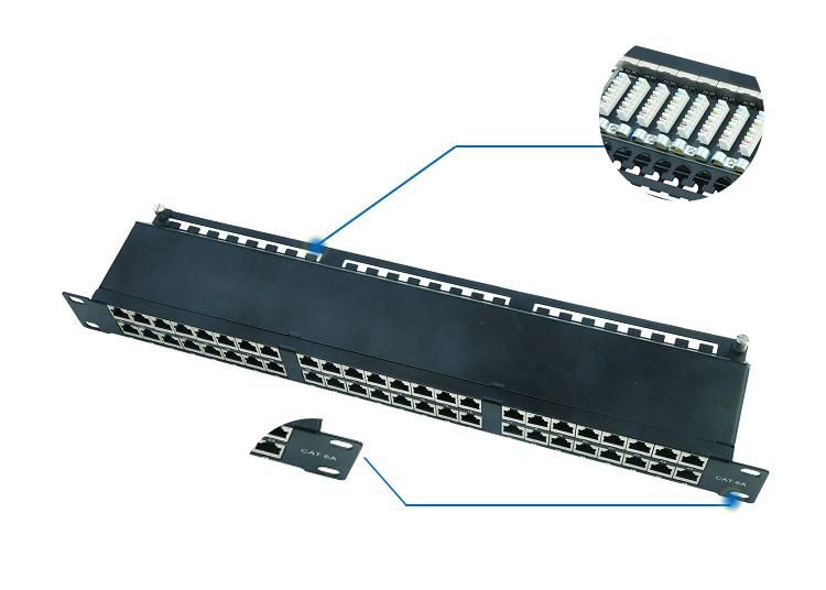 2u FTP 48 Port Dual IDC Patch Panel with Cable Management