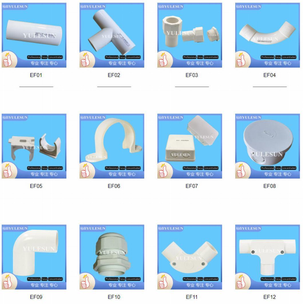 Flame Retardant PVC Pipe Electrical Through Way PVC Conduit Pipe Fitting