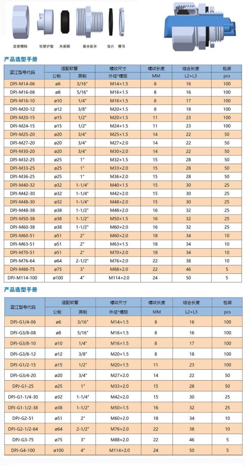 Brass Nickel Plated Metal Hose Fittings Made in China