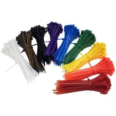 Plastic Colourful Cable Ties 450 PCS 4.8 X 200 mm, Nylon PA66, Self-Locking, Black, White, Yellow, Orange, Red, Pink, Green, Blue and Brown